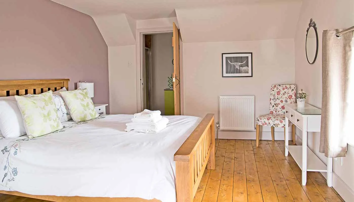 One of the bedrooms at Morridge View