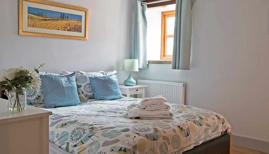A bedroom at Morridge View, with ensuite doorway